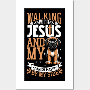 Jesus and dog - Mastín Español Posters and Art